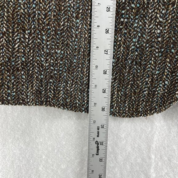 Ellen Tracy Blazer Jacket Women's Sz 10 Brown One Button Collared Pockets Tweed - Picture 5 of 13